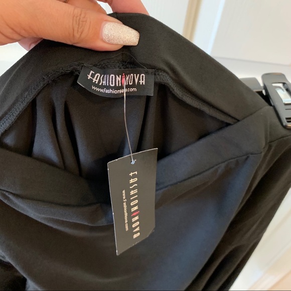 ❤️LAST 3X NEW Fashion Nova Ellie Black Off Shoulder Bodysuit - Picture 9 of 11